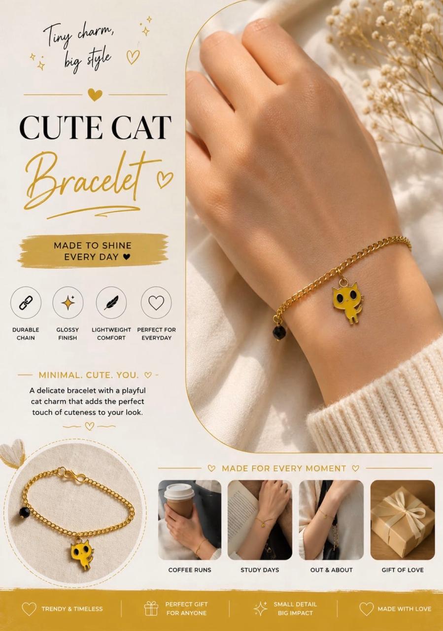 cat charm bracelet