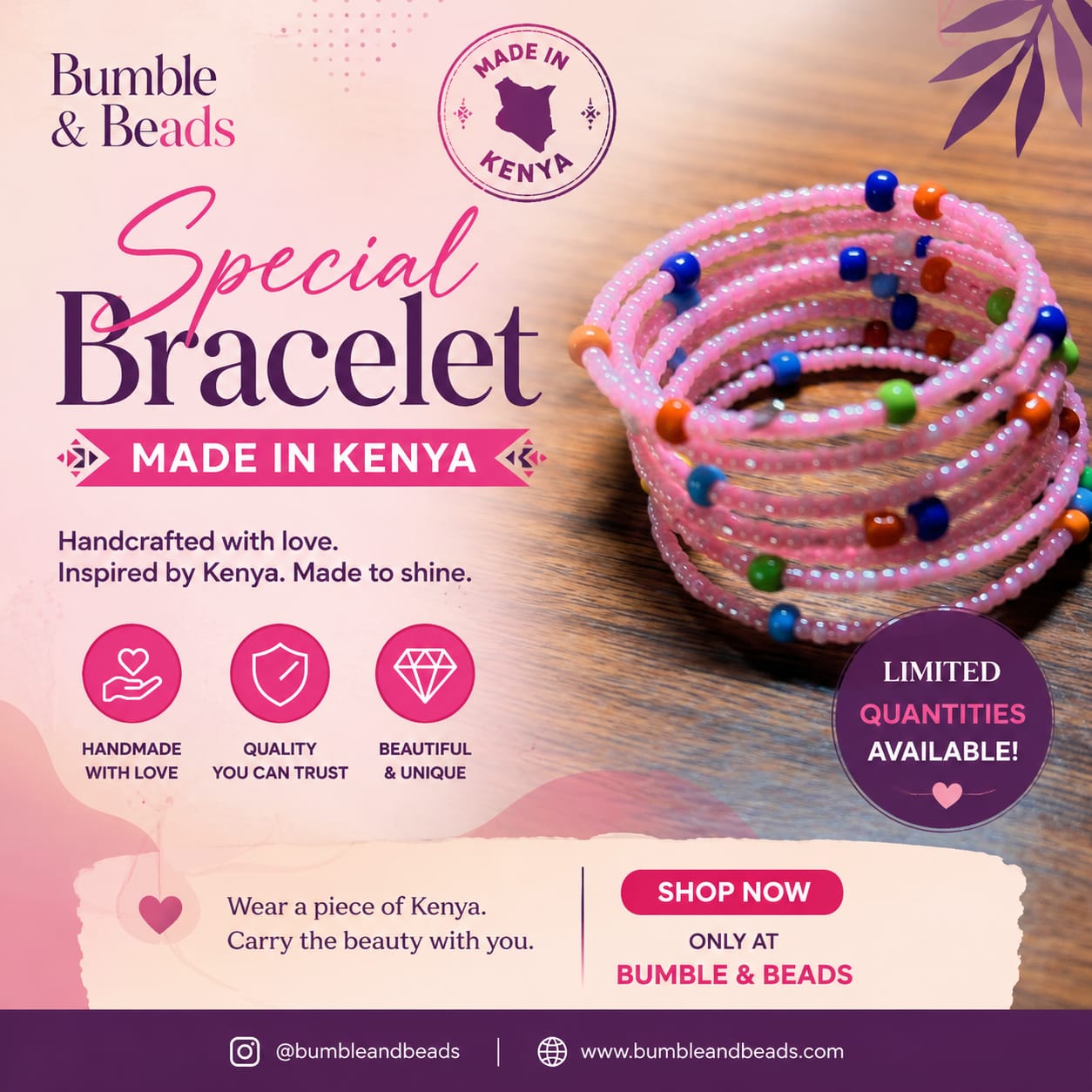 special bracelets limited to two